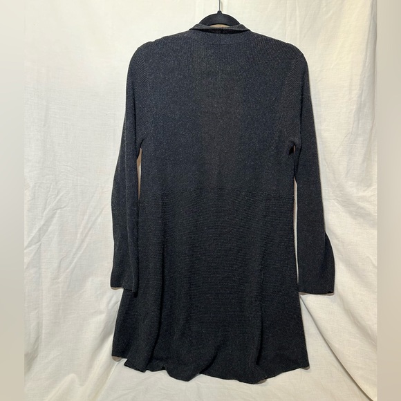 Eileen Fisher Long Cardigan Small Dark Gray Soft Cozy Cashmere - Picture 3 of 5
